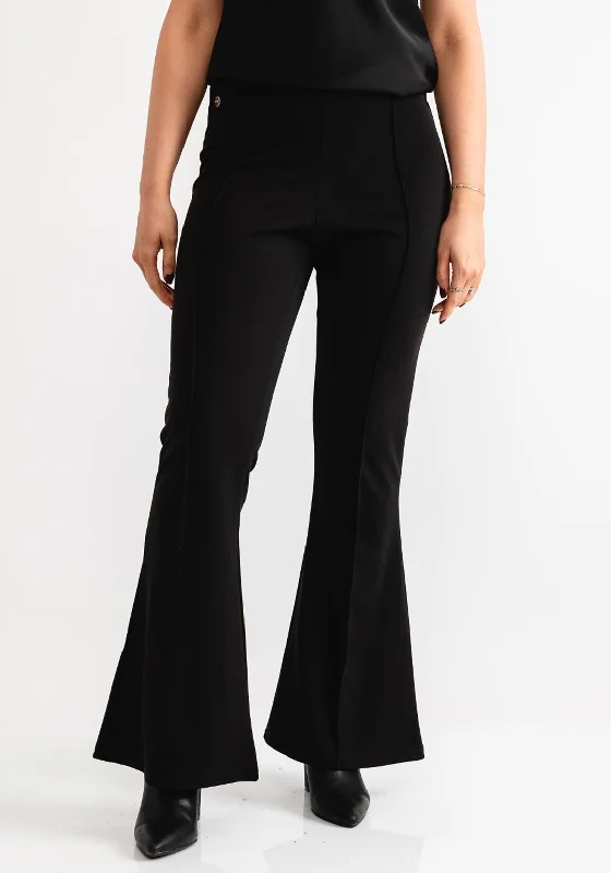 Natalia Collection High Waisted Flares, Black