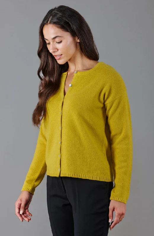 Womens Lambswool Crew Neck Cardigan