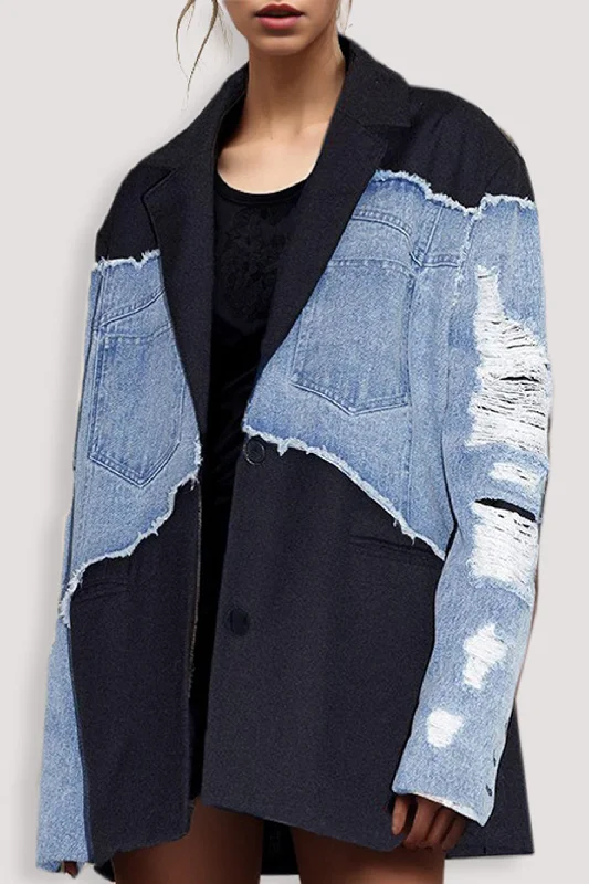 Brenna  Denim Patchwork Coat