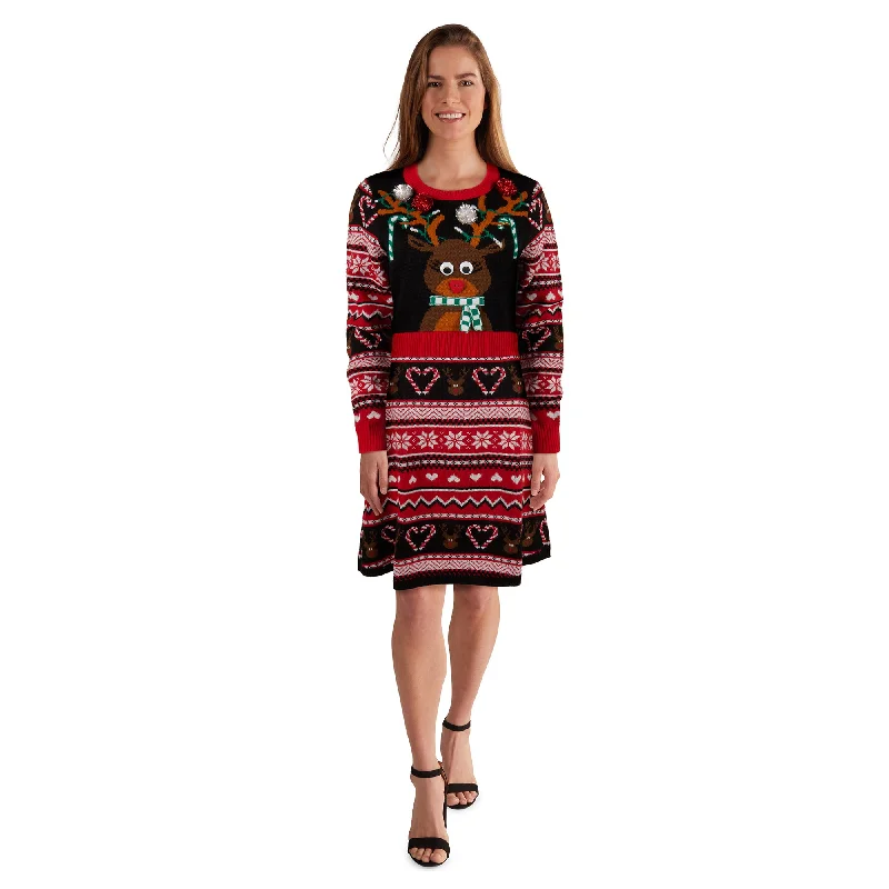 Comfy Cozy Women's Christmas Sweater Dress