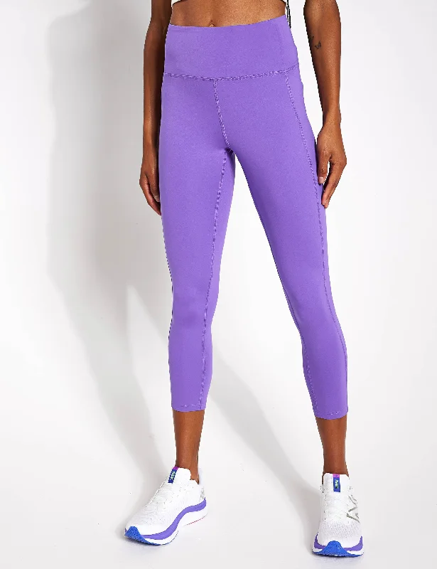 High Waisted 7/8 Pocket Legging - Retro Violet